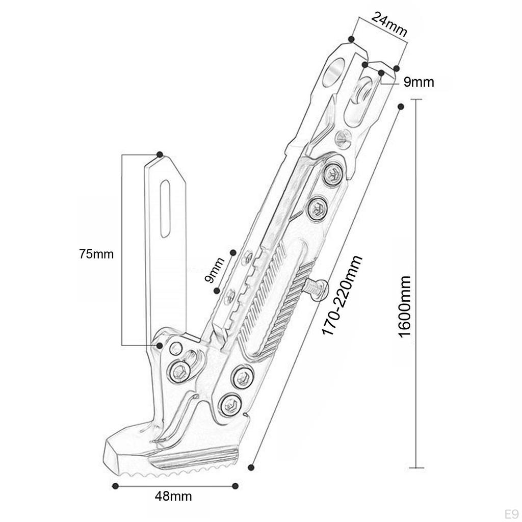 Motorrad-Seitenständer für Roller - Erhöhte Stabilität