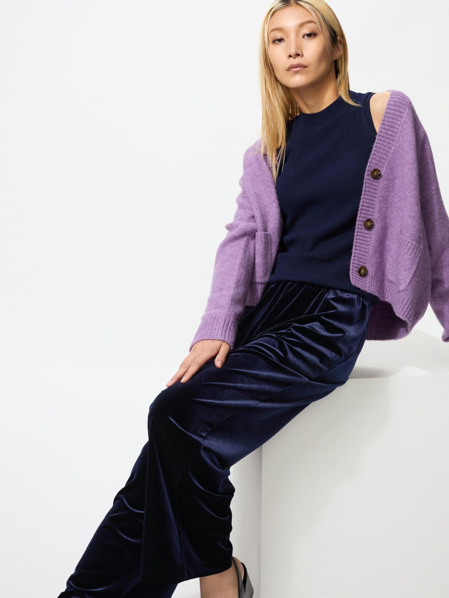 

Uniqlo Мягкие велюровые легкие брюки 69 NAVY/3XL