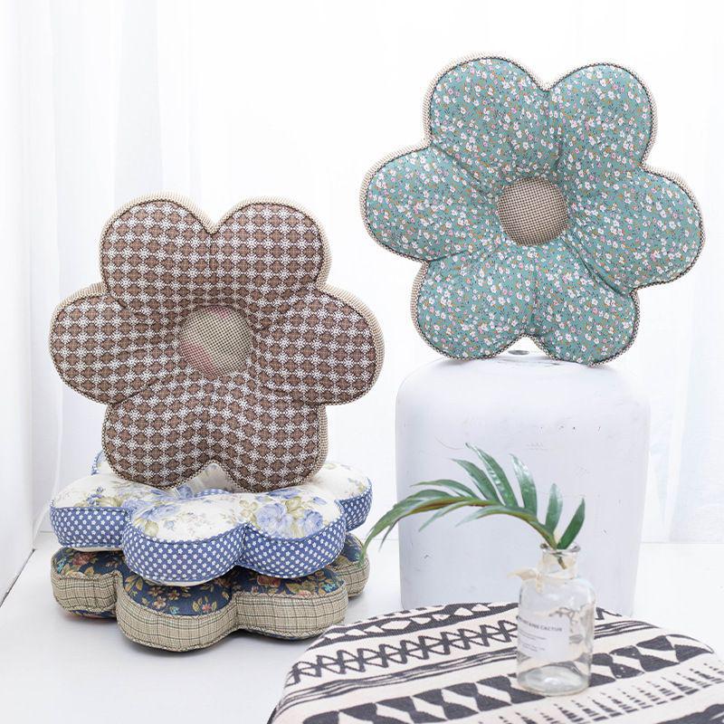 Korejský polštářek s květinami švestky: Celobavlníkový polštářek na zdřímnutí do kanceláře a ložnice