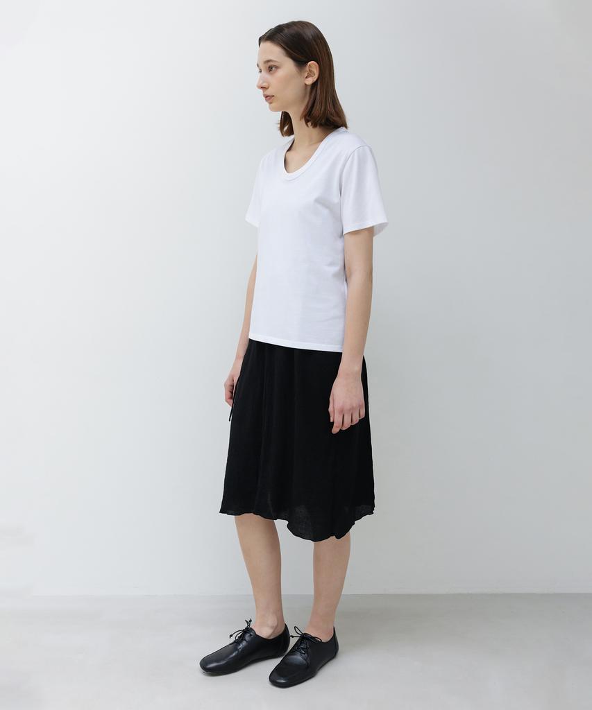INSILENCE WOMEN W Supima Cotton U-Neck T-Shirt White