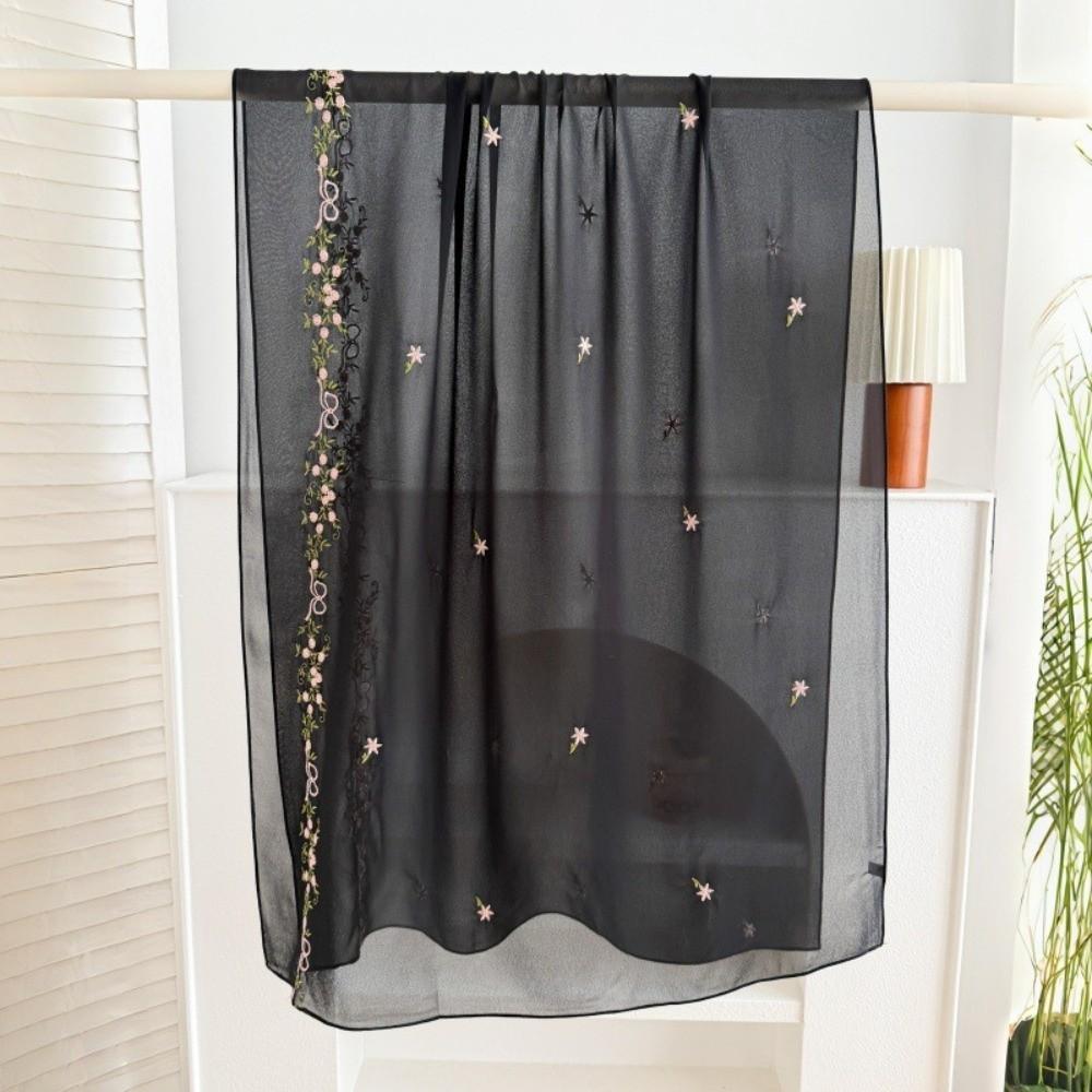 Long Hijab Scarf Cotton Thin Shawl Fashion Floral Headscarf  Vacation