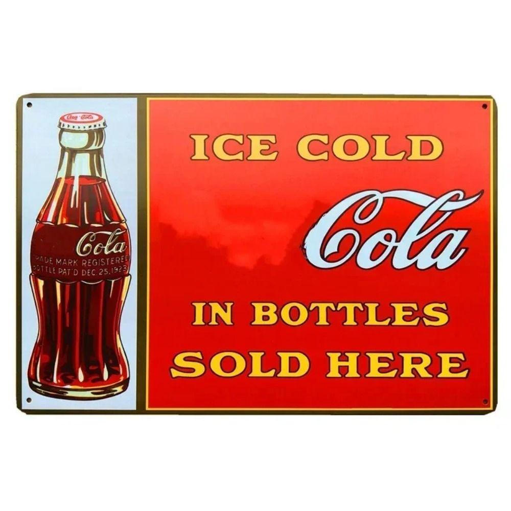 Pause Cola Vintage Metal Sign, Retro Soda Wall Decor 20x30cm