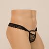 Men's Sex Panties, Transparent Lace Pouch Bag Egg Ultra-thin Thong, Sexy Low-rise Sex Thong