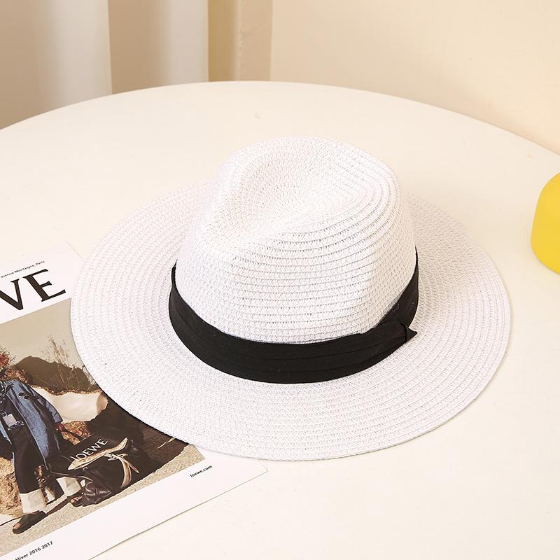Wide Brim Panama Fedora Straw Hat - UPF Protection, Crochet Weaving, Mature Style - Ideal Summer Beach Sun Hat for Men and Women