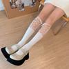 Womens Fashion Lace Mesh Knee Socks Sexy Patchwork Calf Socks Lace Socks for Ladies Decorations Long Fishnet Stockings