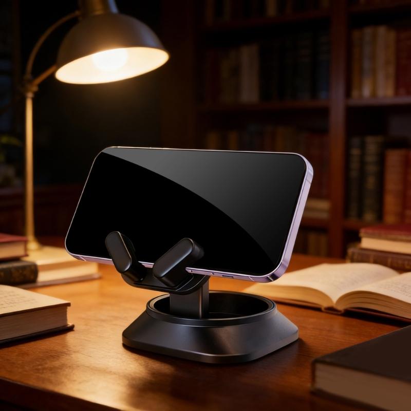 Foldable Car Phone Stand with 360 Degree Rotating for Optimal Viewing Angle and Universal Compatibility for All Smartphones