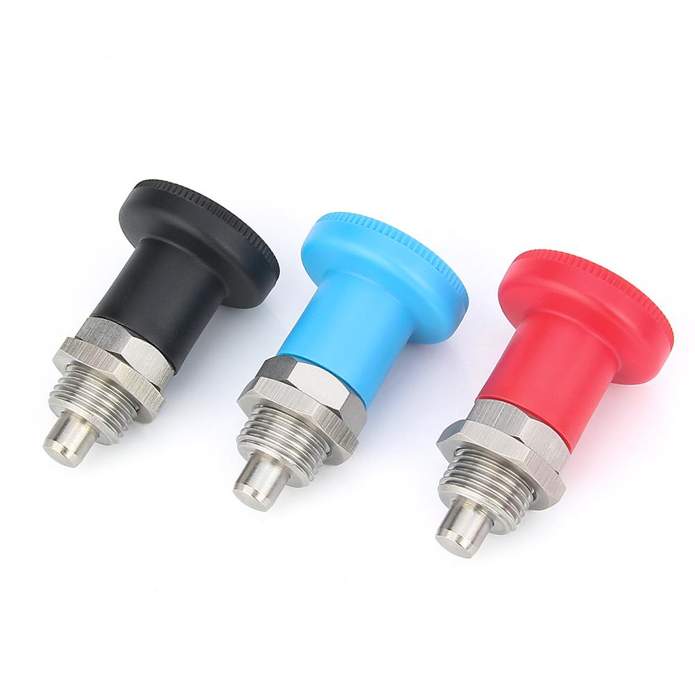 M12/M16 Fine Thread Stainless/Carbon Steel Locking And Positioning Index Bolts KST216 Three Colors Plastic Knob Indexing Plungers