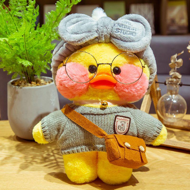 Hyaluronic Acid Influencer Duck Plush Headband - Cute Yellow Doll for Christmas