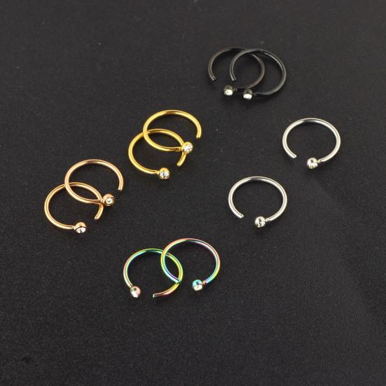 

1шт поддельное кольцо в носу C-образный аксессуар со стразами геометрический сверкающий нос