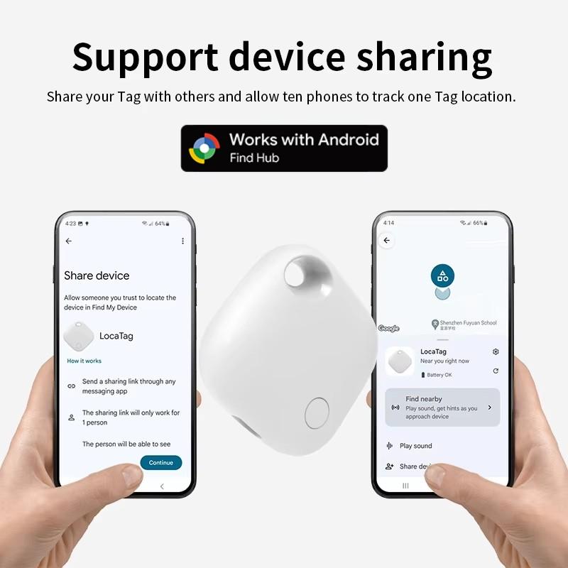 Recharageable Remote Locating Tracker Work With Android Google Find Hub Key Finder Smart Tag for Xiaomi Samsung Devices Locator