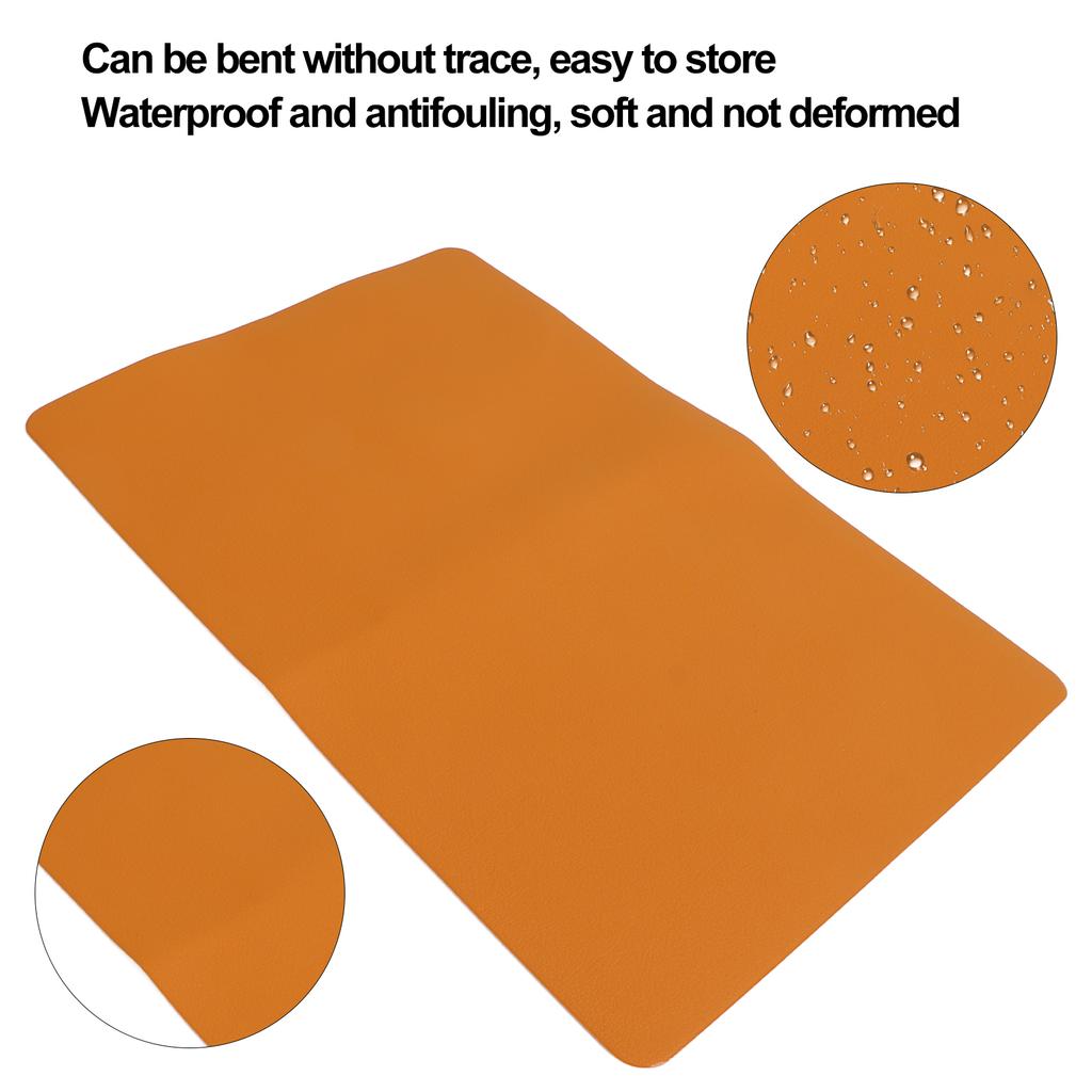 Nail Mat Orange Soft Double Sided Leather Waterproof Stain Resistant Bendable Desk Mat Nail Art Tools