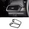 For Honda Accord 10th Gen 2018   Carbon Fiber Style Interior Dashboard Air Vent AC Outlet Cover Molding Trim Decals
