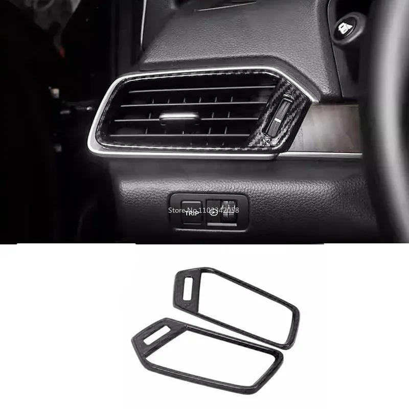 For Honda Accord 10th Gen 2018 Carbon Fiber Style Interior Dashboard Air Vent AC Outlet Cover Molding Trim Decals