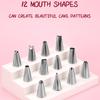 16 Pieces Piping Bags And Tips Set 14 Icing Tips Icing Piping Nozzles Set Frosting Bags Ties Cupcake Decorating Kit Cupcake Tool
