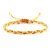 Adjustable Colorful Three-Strand Braided Waxed Thread Bracelet Set for Couples and Handmade Jewelry