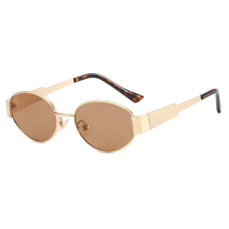 Oval Frame Women's Retro Sunglasses 2025 - Street Style Metal Sunglasses with Sunscreen Protection.