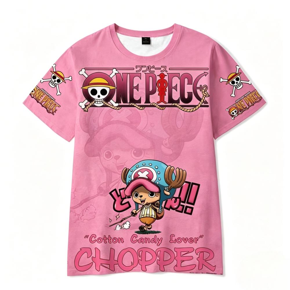 One Piece Summer New Top Tony Tony Chopper Zoro Theme 3D T-shirt One Piece Luffy Cartoon Adult Top Quick Drying Unisex T-shirt S
