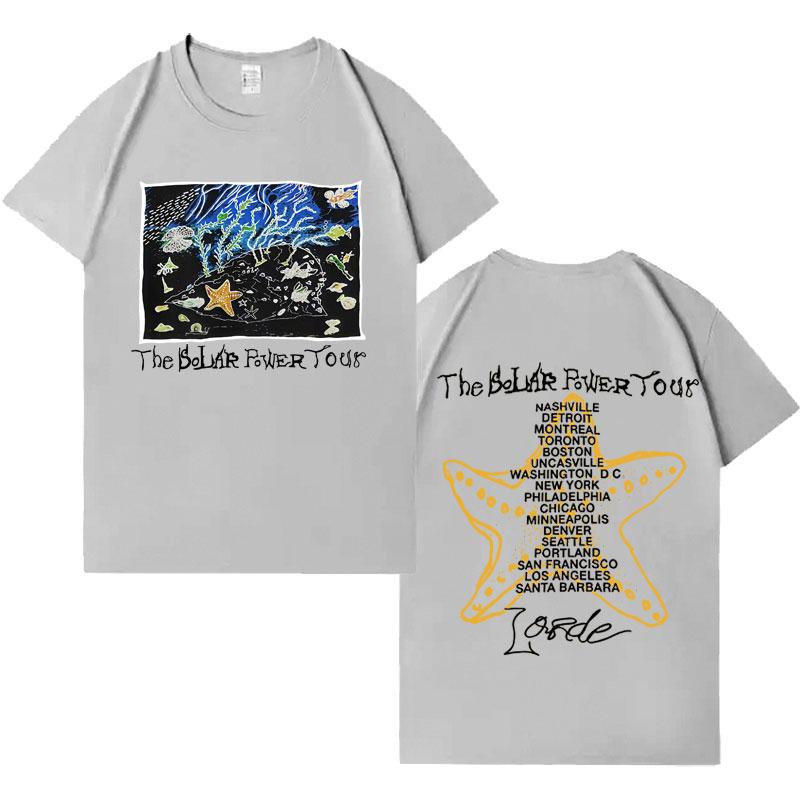 Singer Lorde Trendy Album Tour Tee Men Women Aesthetic Pop Tshirt Pure Cotton Harajuku Clothing Cozy Short Sleeve Top Fans Gift