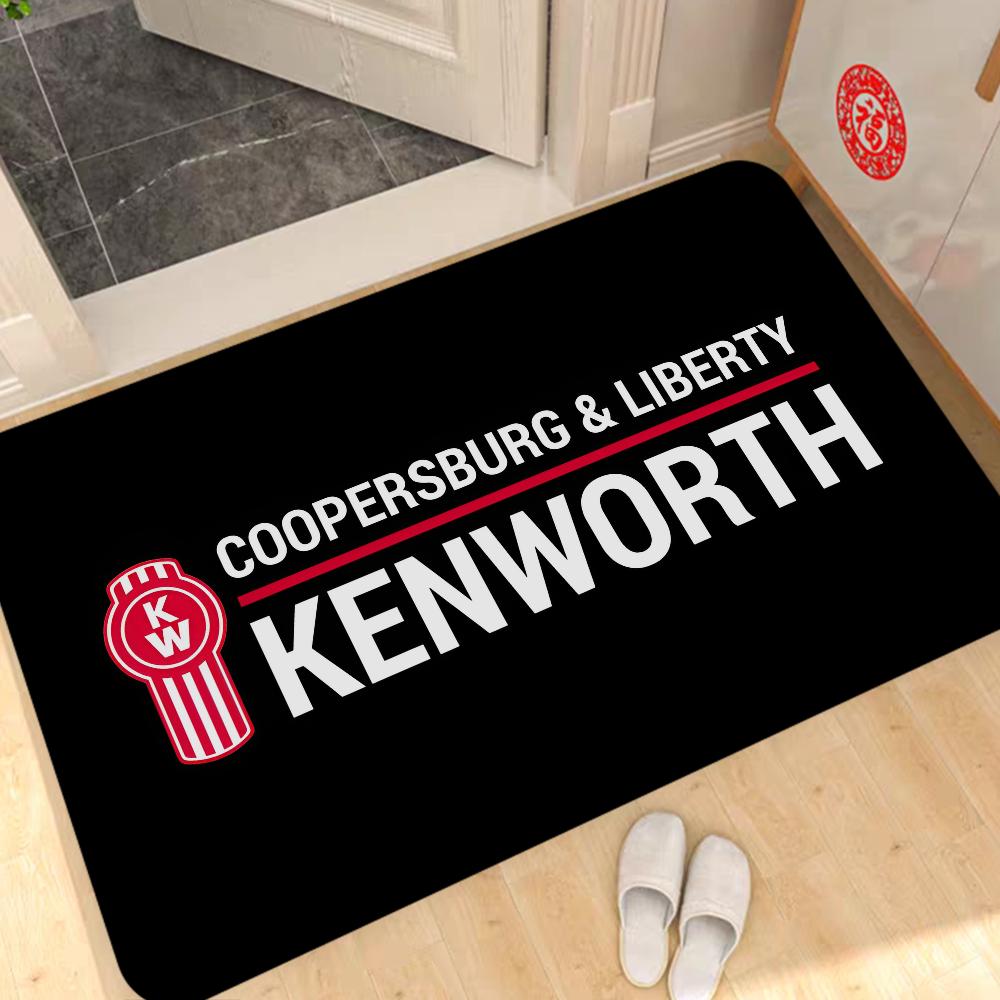 

K-Kenworth Truck Logo Floor Mat Non-Slip Laundry Room Mat Laundry Decor Balcony Child Living Room Household Carpets 40x60cm