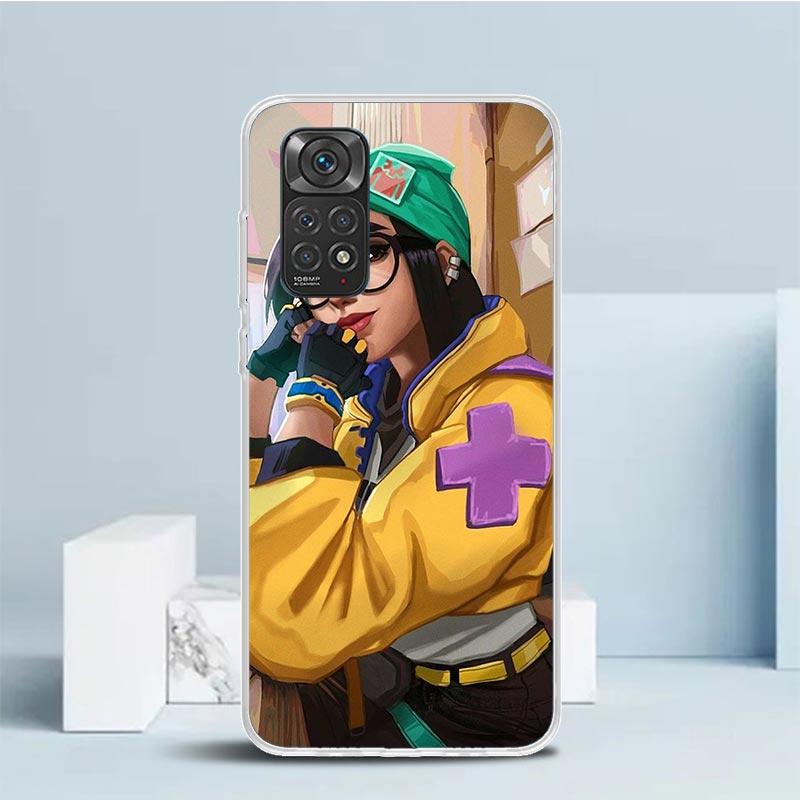 Valorant Killjoy Phone Case For Xiaomi Redmi Note 15 14 14S 13 12S 12 Pro Plus 11S 11 11T 11E 10S 10 + Soft TPU Back Cover Redmi
