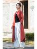 2026 Spring Women's Artistic Sand-Washed Cotton Linen Lapel Long Coat - Loose, Slimming Outerwear Cardigan