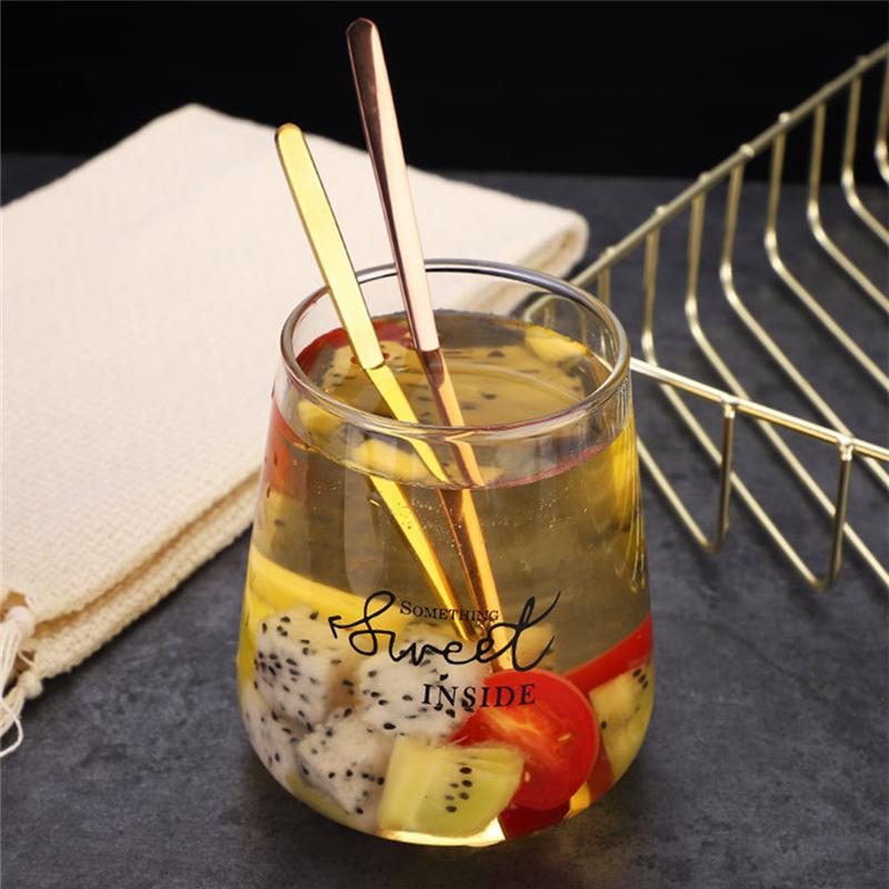 1 stk Kaffeskjeer med firkantet hode Rustfritt stål Langt skaft Fargerik teskje Dessertskjeer Servise Kjøkkenredskaper