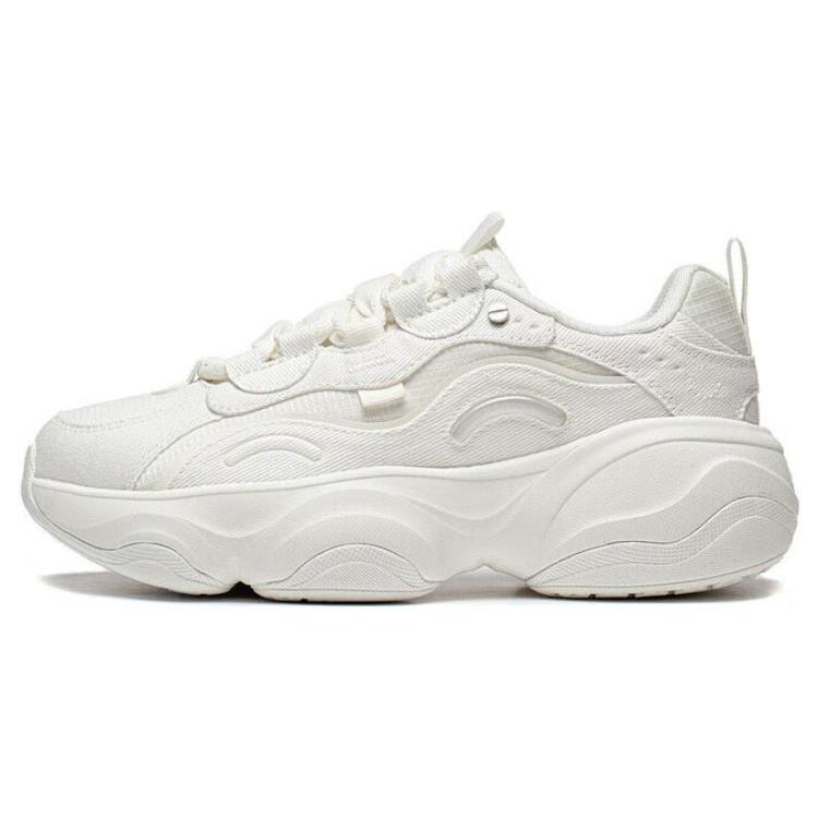 

Новая амортизация LiNing Honey, нескользящие, износостойкие кроссовки с низкой посадкой и массивной подошвой для женщин, цвет слоновой кости AGCT126-1 39