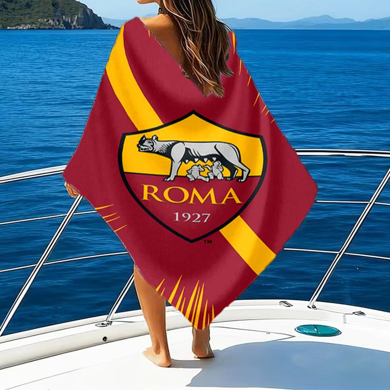 Beach Towel with Rome logo Pattern - soft,absorbent,machine washable Lightweight&Modern,swimming,Travel Essentials