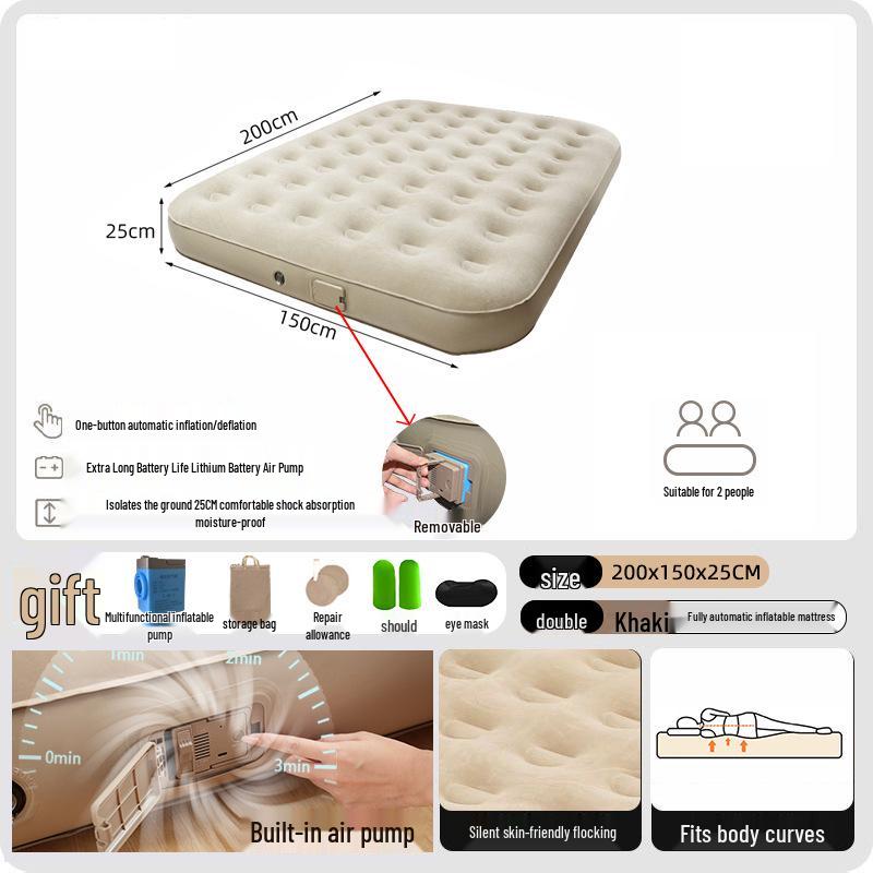 Portable Inflatable Air Mattress for Camping and Home Use