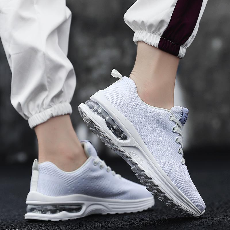 Fashion Air Cushion Running Shoes Ladies Mesh Breathable Walking Shoes for Women Red Sneakers Casual Lightweight Tennis Sports Shoes Man