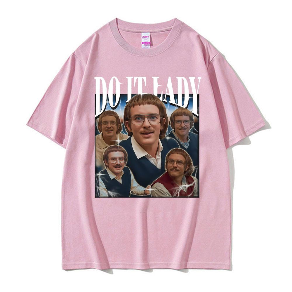 Do It Lady Meme Chit Retro Lustig Klassischer Print T-Shirt Unisex Damen Mode Übergroße T-Shirts Kurzarm Gemütliches T-Shirt Streetwear