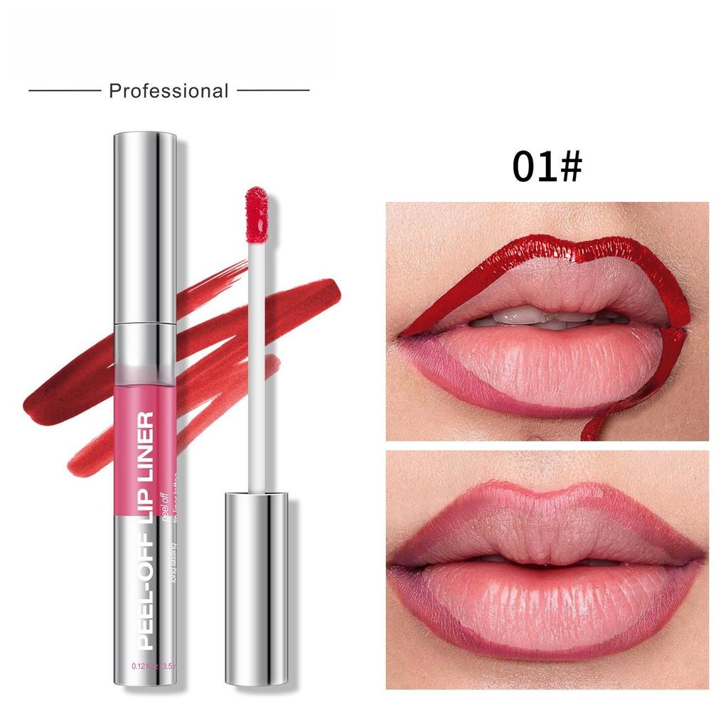 1 ΤΕΜ. 8-χρωμο ματ lip gloss που αφαιρείται με ξεφλούδισμα, μακράς διάρκειας αδιάβροχο και εύκολο στο χρωματισμό lip liner που αφαιρείται με τράβηγμα