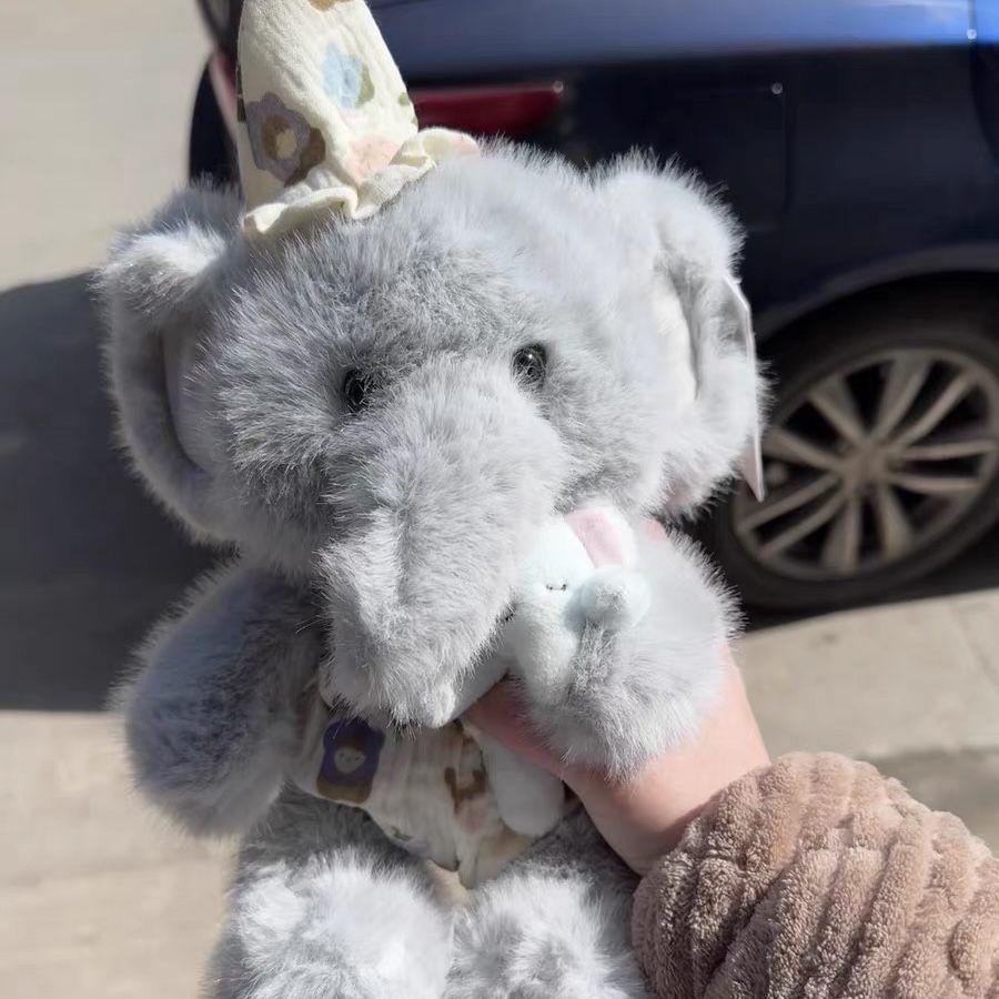 New Cute Soothing Elephant Doll Plush Toy Doll Soothing Sleeping Doll Birthday Gift for Boys