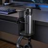 Rotatable Clip-On Cup Holder for Desk Edge Space Saving Water Bottle Organizer Suitable for Home Office Tabletop Use