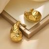European and American INS Style Stainless Steel Water Drop Gold Ear Studs