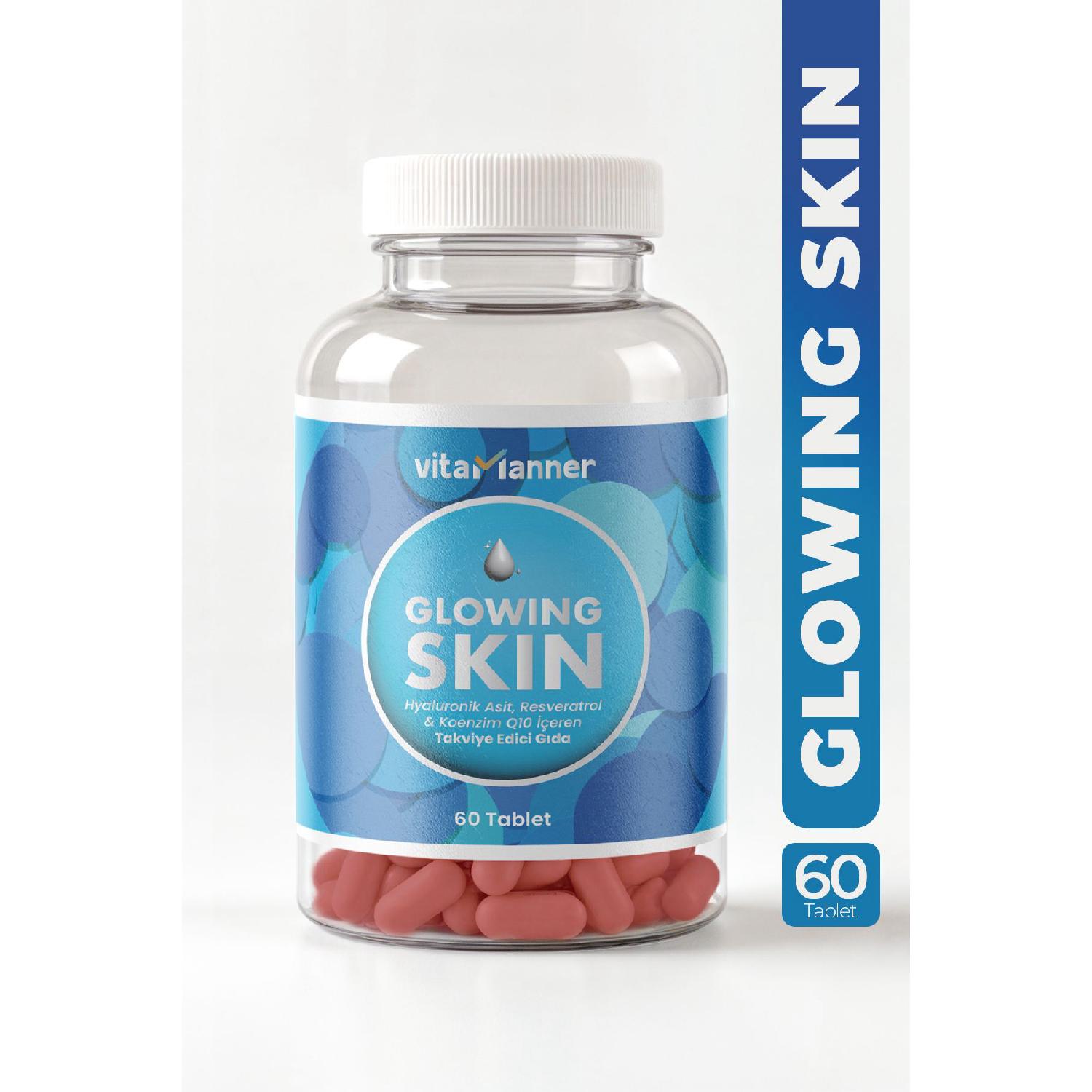 

Glowing Skin Hyaluronic Acid, Glutathione, Resveratrol, Coenzyme Q10 Reinforcing 60 Tablets