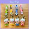 Adorable Soft Pvc Bear Keychain With Bow For Car Keys And Bag Charms