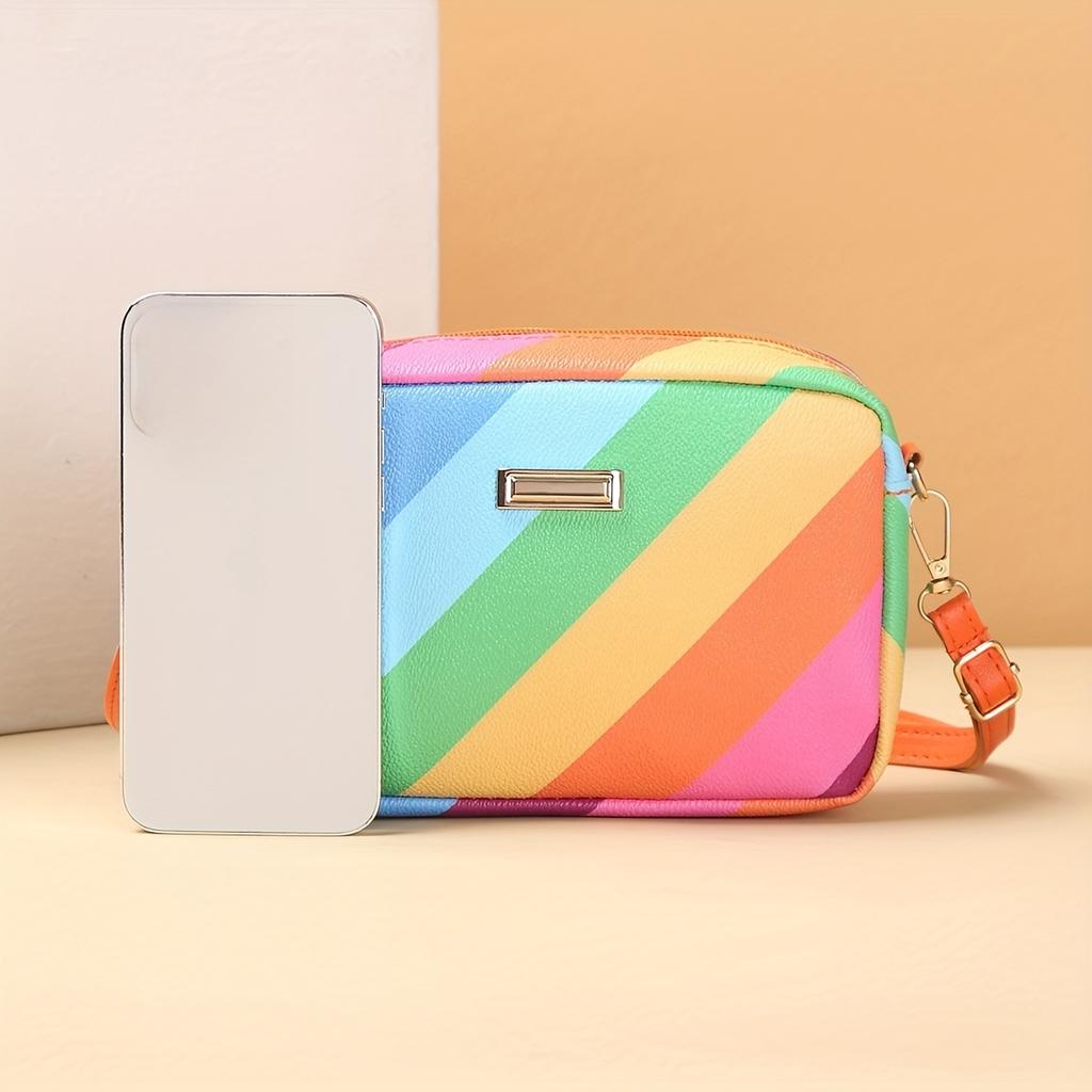 Stylish Crossbody Bag for Women, Colorful Small Square Bag Perfect for Outings, Versatile for Casual And Commuting Use, Makeup Bag