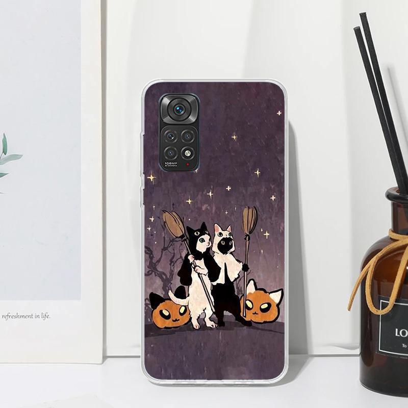 

Witch And Cat Colorful Cute Phone Case For Xiaomi Redmi Note 15 13 14S 14 Pro Plus 12S 11S 10S 12 11E 10 11T Art Fundas Back Cov Redmi Note 10 Pro 4G