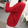 Women's Knitwear Hollow Long Sleeve Bottoming Shirt Spring and Autumn V-neck Thin Knitted Pullover Outfit Korean Style Sweaters