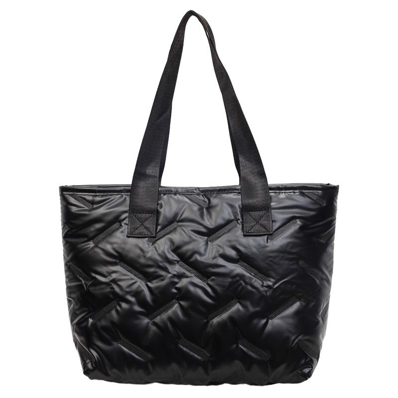 

Женская сумка большой вместимости, сумка через плечо на одном плече, яркая сумка-батон чёрный