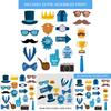 Fathers Day Photo Prop Party Decor With Paper Materials For Themed Celebrations
