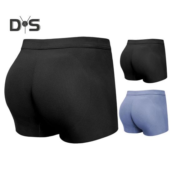 Fake Ass Underwear 3D Design Sporløs effekt Mellomhøyt Ensfarget Boxer Undertøy U-konveks Ergonomisk Design Boxershorts
