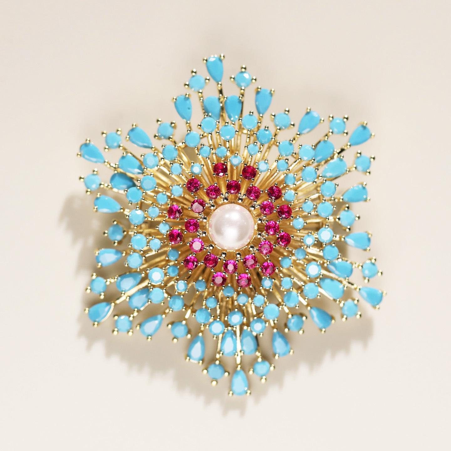 Bo Xin Yun Luxury Pastoral Plant Flower Brooch - Personalized Clothing Accessory Gift