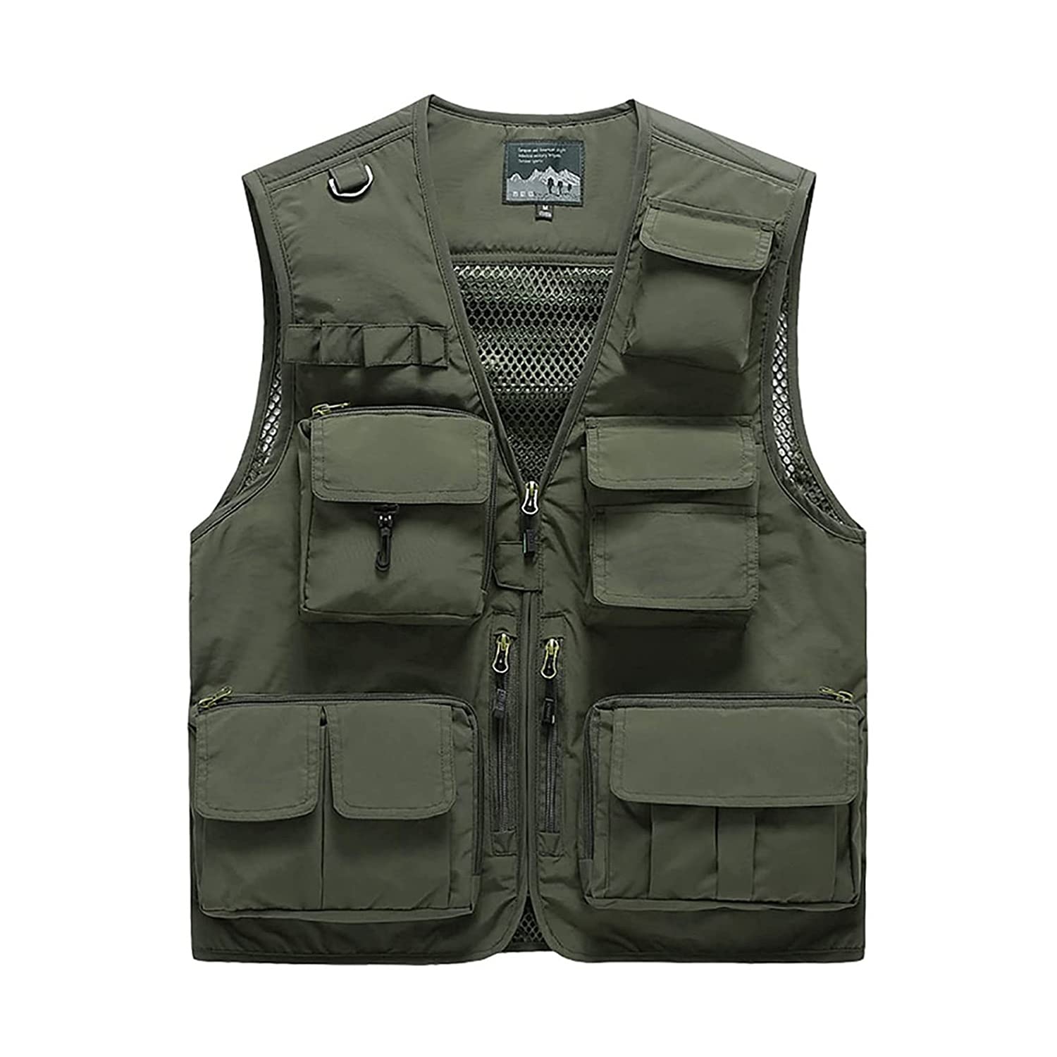

M s Life Outdoor Multifunctional Vest for Fishing, Photography, and Men s and Women s Breathable and Quick-Drying Jacket (Army Green, XL)