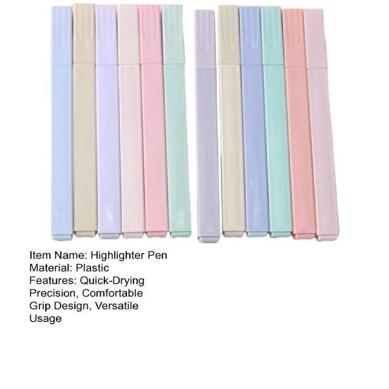 12Pcs/Set Highlighter Pens Non-Neon Pastel Colors Quick Dry Marking Pen Study Journaling Office School Supplies