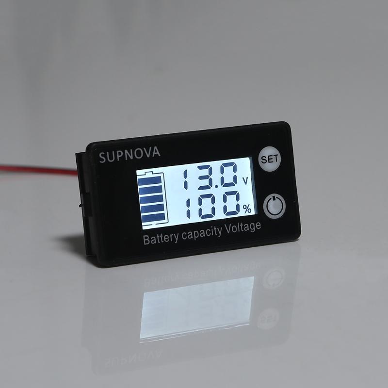 DC 12V 24V 48V Lead Acid Lithium Battery Capacity Indicator Car Motorcycle Digital Voltmeter Voltage Tester Meter To