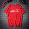 Reine Baumwolle Coca-Cola gemeinsame Geden-Kurzarm-T-Shirt Jugend Hong Kong Stil Marke ins Große Größe Männer und Frauen Paare vielseitig