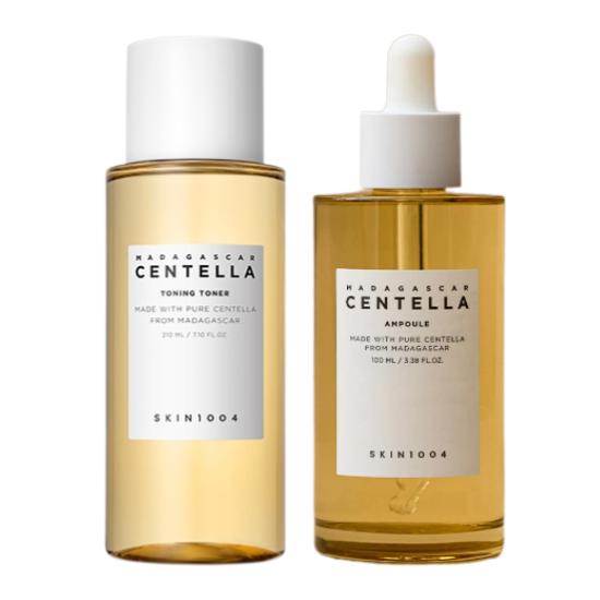 Skin1004 Madagascar Centella Toning Toner 210ml+Centella Ampoule 100ml - Calming & Hydrating Korean SkinCare