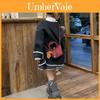 Kids Solid Color Leopard Print Shoulder Bag With Sanded Material For School And Daily Use